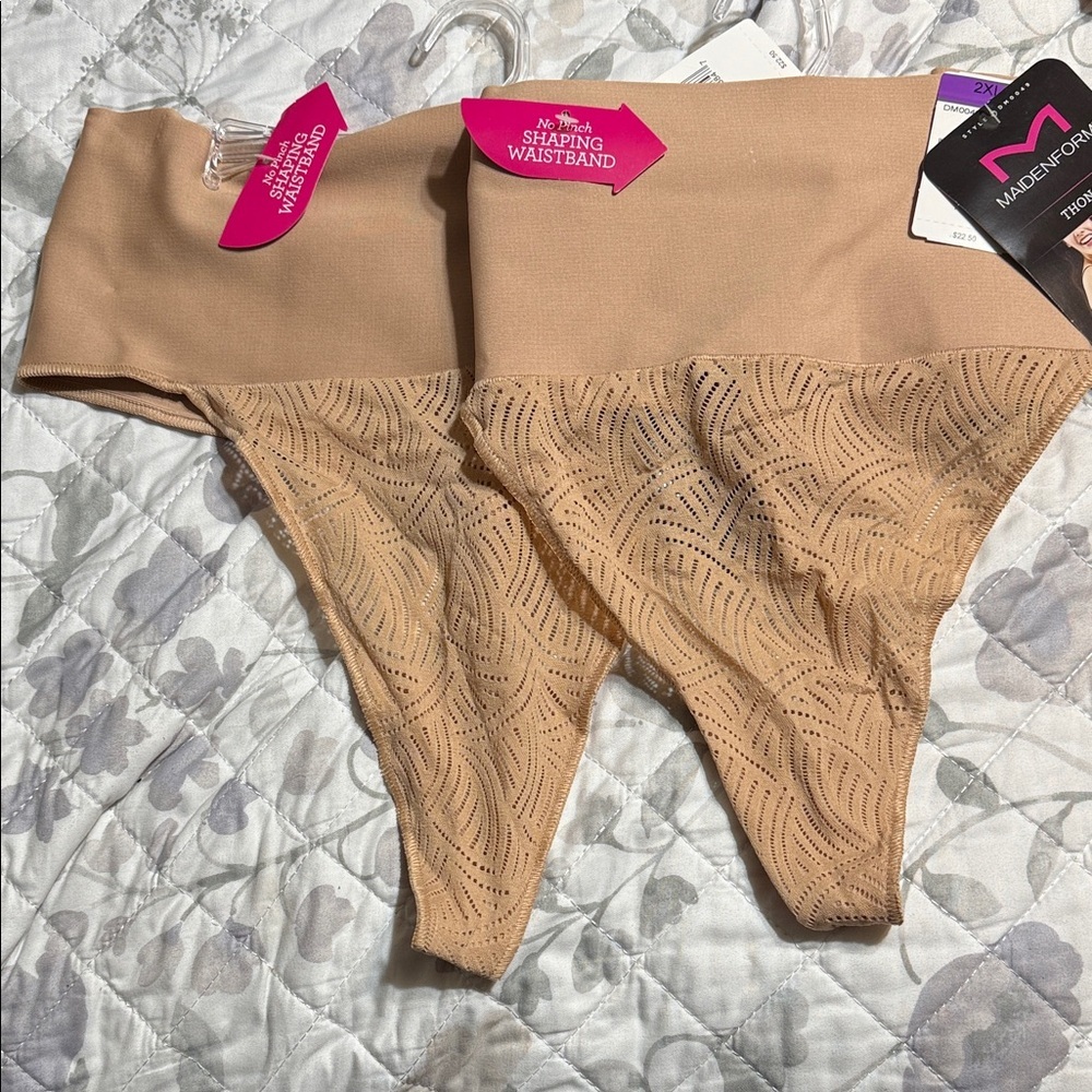 Maidenform Tan Shaping Panties with Lace Detail